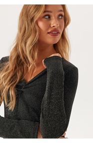 Pieces Pclina Ls V-neck Detail Top 