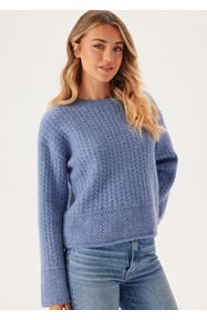 SELECTED FEMME Slfalva Structure Ls Knit O-neck