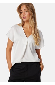 VILA Viellette V-neck S/S SATIN TOP