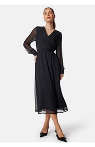 VILA Vifalia V-neck L/S MIDI DRESS 