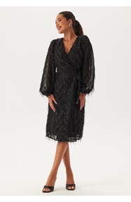 VILA Vifeather L/S MIDI WRAP DRESS 