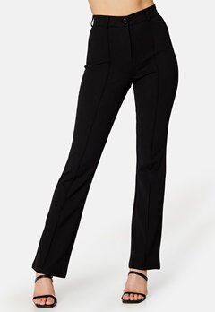 BUBBLEROOM Idarina soft flared suit trousers Black bubbleroom.dk