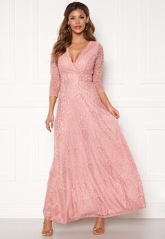 Chiara Forthi Riveria Lace Gown Dusty pink bubbleroom.dk