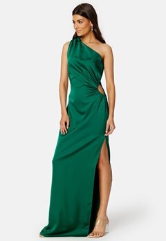 Elle Zeitoune Michela Cut Out Dress Emerald Green
 bubbleroom.dk