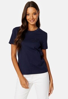GANT Reg Tonal Shield T-Shirt 433 Evening Blue
 bubbleroom.dk