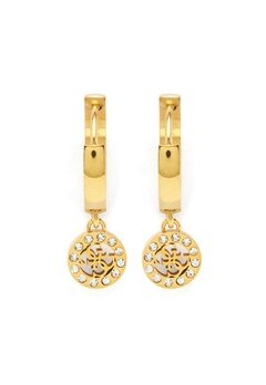 Guess Charm & Crystals Earrings Gold bubbleroom.dk