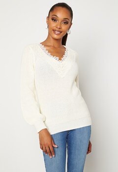 Happy Holly Wendy lace sweater Offwhite bubbleroom.dk