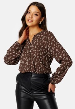 Happy Holly Zaria blouse Brown / Patterned bubbleroom.dk