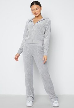 Juicy Couture Del Ray Classic Velour Pant SIlver Marl bubbleroom.dk