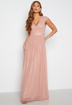 Moments New York Athena Chiffon Gown Dusty pink bubbleroom.dk