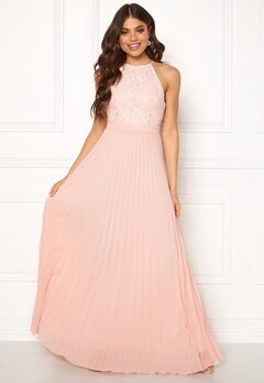 Moments New York Casia Pleated Gown Peach bubbleroom.dk