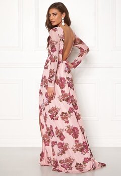 Moments New York Columbine Mesh Gown Pink / Patterned bubbleroom.dk