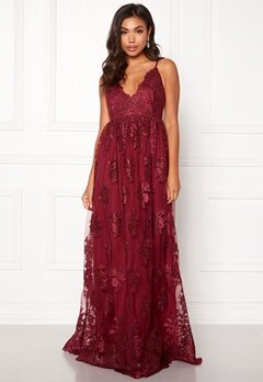 Moments New York Gardenia Lace Gown Dark wine-red bubbleroom.dk
