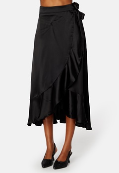 Object Collectors Item Sateen Wrap Skirt A Fair Black
 bubbleroom.dk
