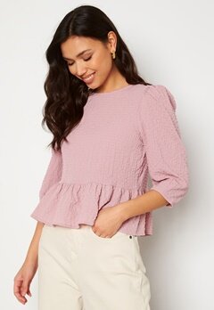 ONLY Dani Frill Ditsy Top Dawn Pink bubbleroom.dk