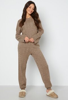 SELECTED FEMME Ansley MW Cable Knit Pant Amphora bubbleroom.dk