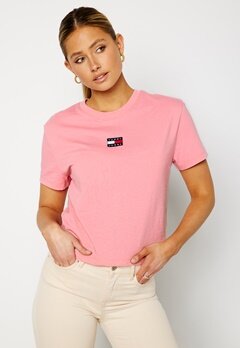 TOMMY JEANS Center Badge Tee THE Fresh Pink bubbleroom.dk