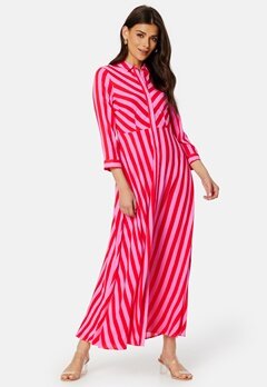 Y.A.S Savanna Long Shirt Dress Cyklamen Stripes:BIT
 bubbleroom.dk