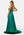 Elle Zeitoune Magnolia Satin High Slit Dress Emerald Green
 bubbleroom.dk