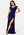 Goddiva Bardot Pleat Maxi Split Dress Royal Blue
 bubbleroom.dk