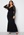 Goddiva Curve Long Sleeve Lace Trim Maxi Dress Black bubbleroom.dk