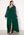 Goddiva Curve Long Sleeve Chiffon Maxi Curve Dress Green bubbleroom.dk
