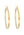 Guess Front Crystal Pave Hoops Gold bubbleroom.dk