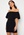 John Zack Bardot Puff Sleeve Mini Dress Black bubbleroom.dk