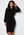 John Zack Long Sleeve Rouched Midi Dress Black bubbleroom.dk