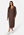 ONLY New Tessa L/S Midi V-Neck Dress Chestnut Detail: W M
 bubbleroom.dk