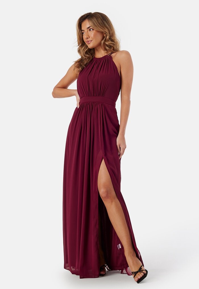 AngelEye High Neck Maxi Dress With Split