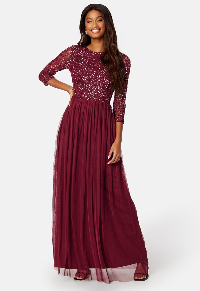 AngelEye Sequin Bodice Maxi Dress