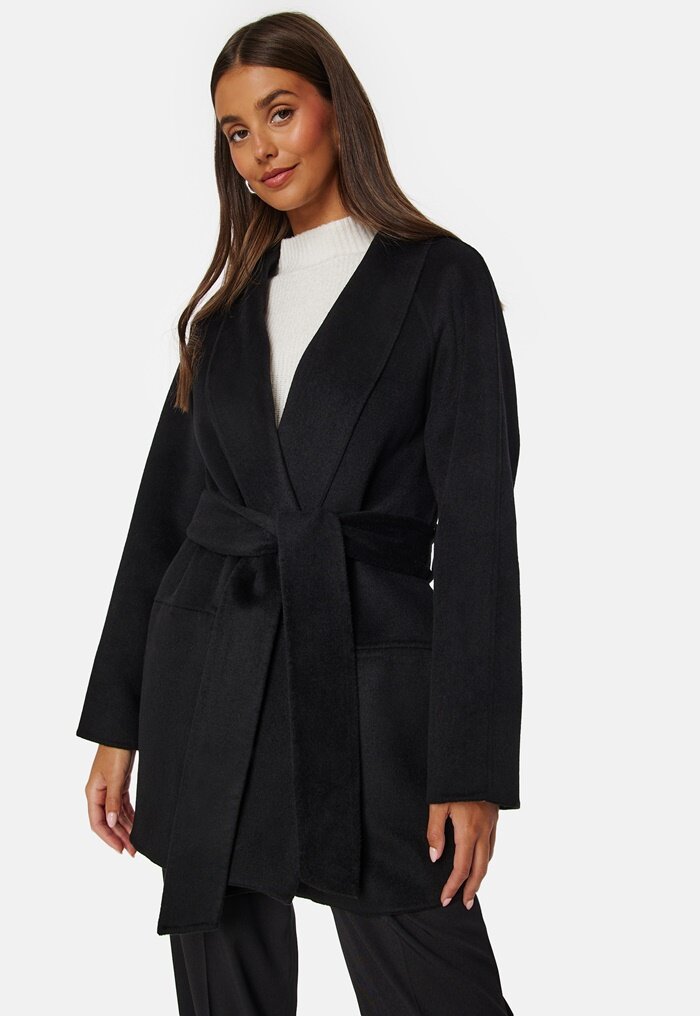 BUBBLEROOM Lilah Belted Wool Coat