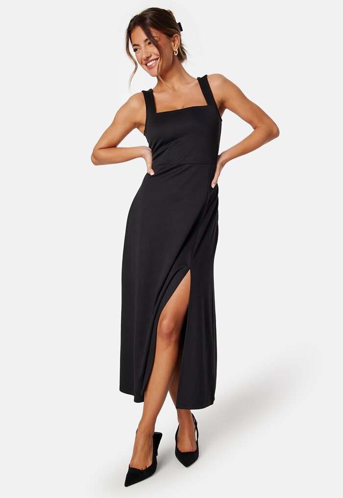 BUBBLEROOM Square Neck Sleeveless Slit Dress