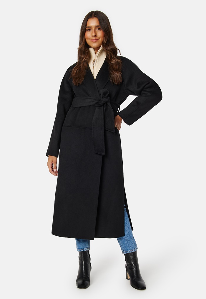 BUBBLEROOM Leslie Belted Wool Coat