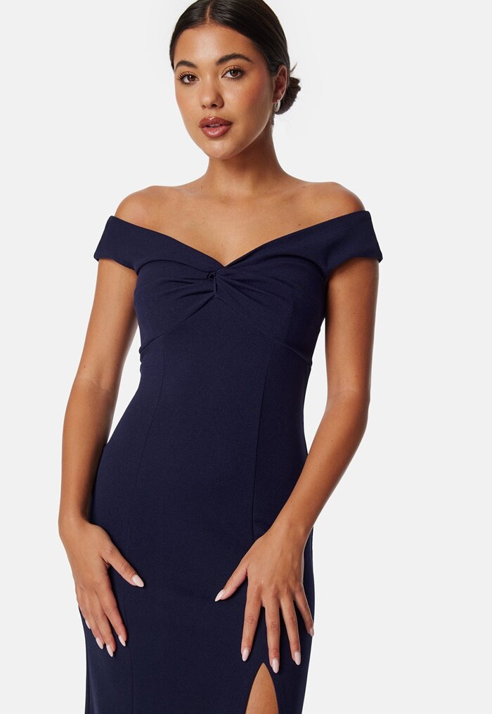 Bubbleroom Occasion Belle Twist Off Shoulder Gown