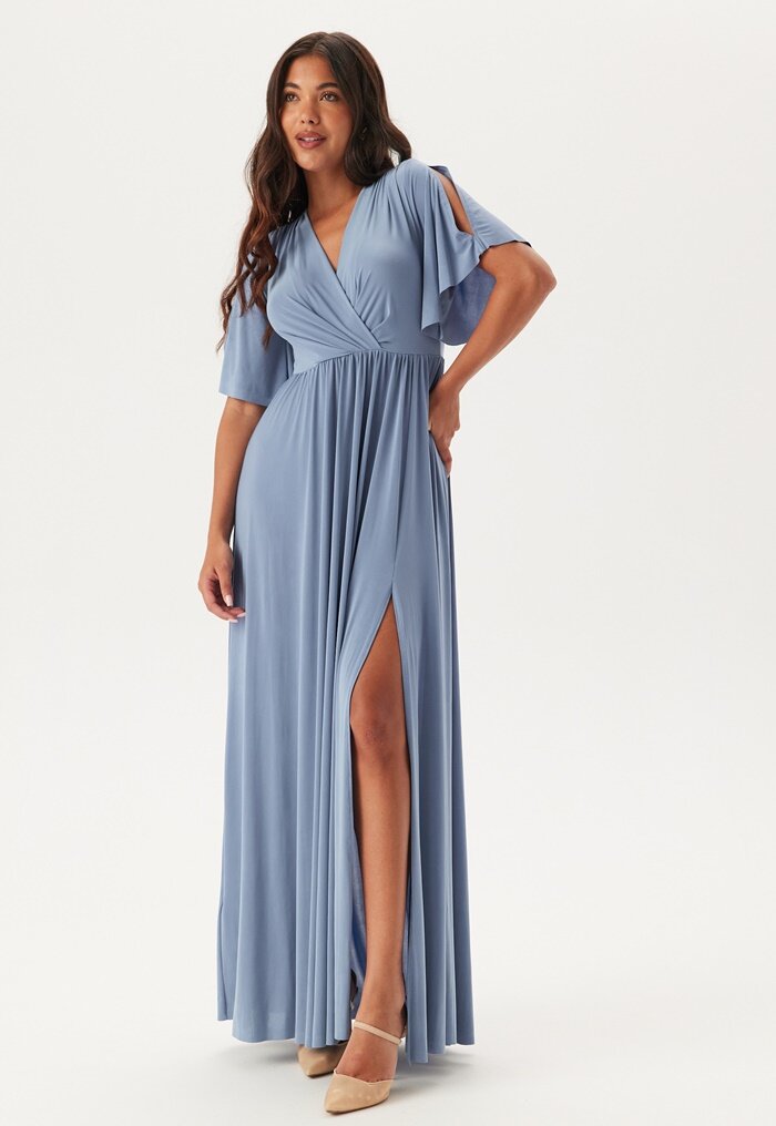 Bubbleroom Occasion Butterfly Sleeve Soft Gown