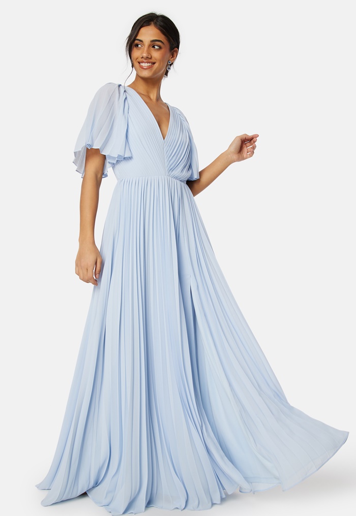 Bubbleroom Occasion Pleated Slit Gown 