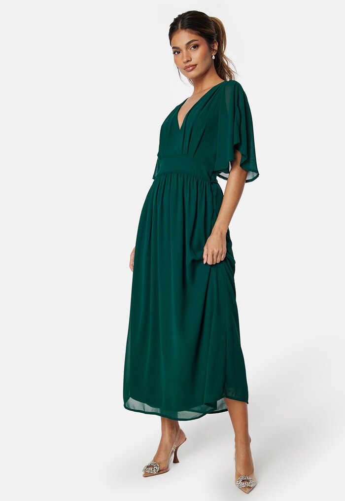 Bubbleroom Occasion Butterfly Sleeve Midi Dress