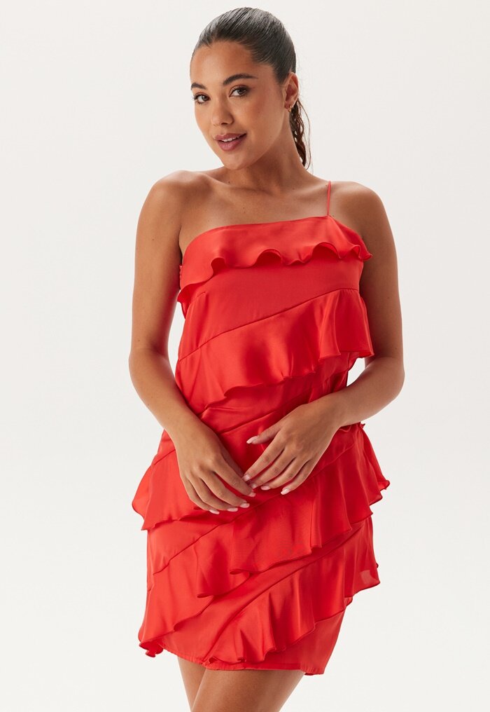 Bubbleroom Occasion One shoulder Short Frill Dress