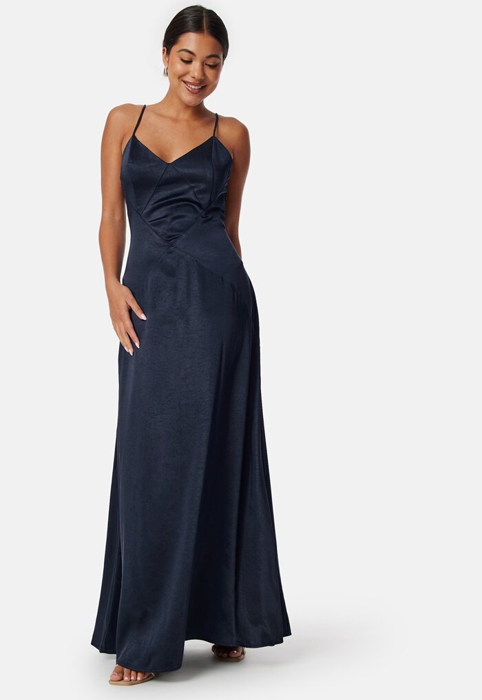 Bubbleroom Occasion Satin Strap Gown