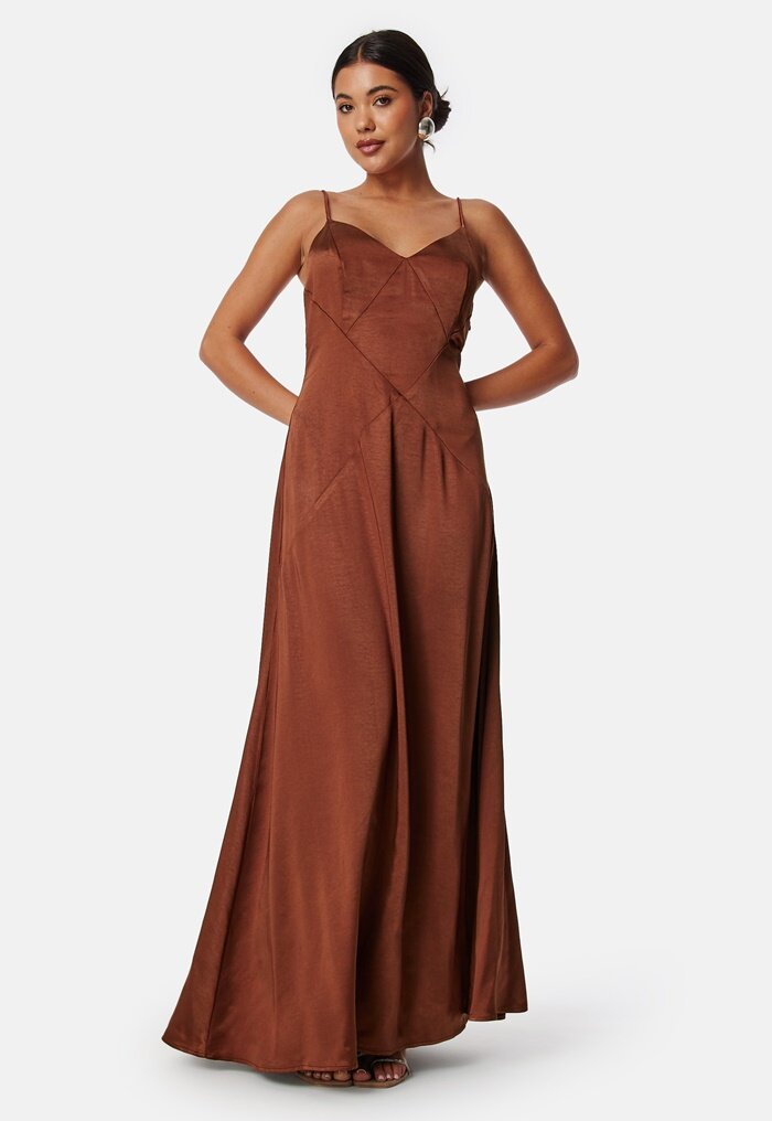 Bubbleroom Occasion Satin Strap Gown