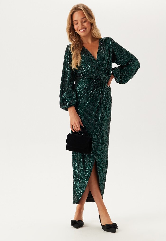 Bubbleroom Occasion Sparkling Wrap Gown