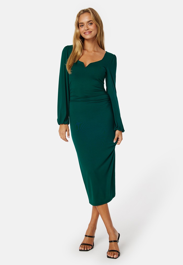 BUBBLEROOM Rudina puff sleeve midi dress