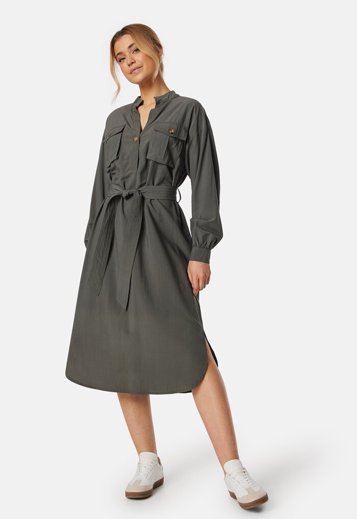 BUBBLEROOM Shaima Cargo Shirt Dress