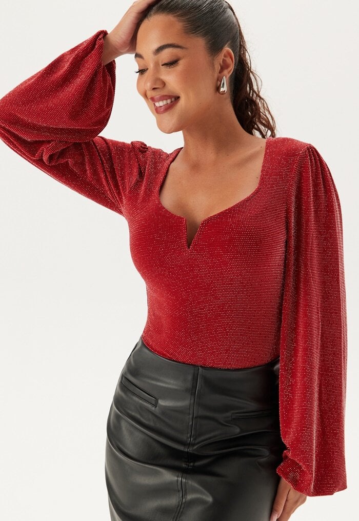 BUBBLEROOM Sparkling Puff Sleeve Top