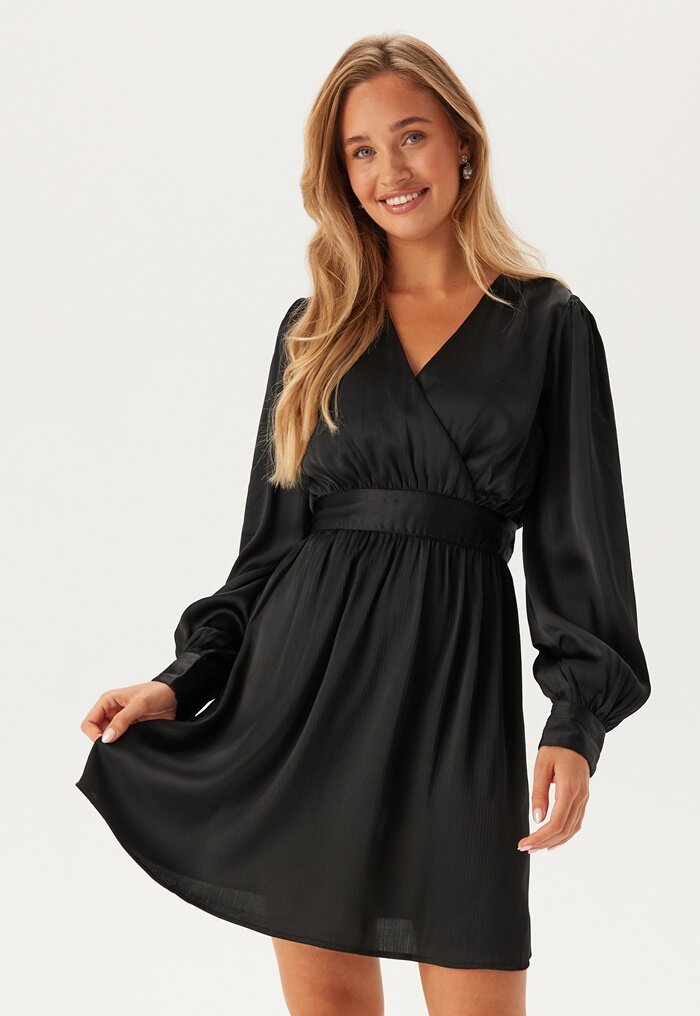 BUBBLEROOM Wrap L/S Structured Dress