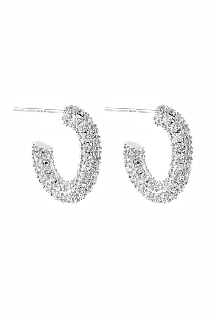 BY JOLIMA Monaco Pave Hoops