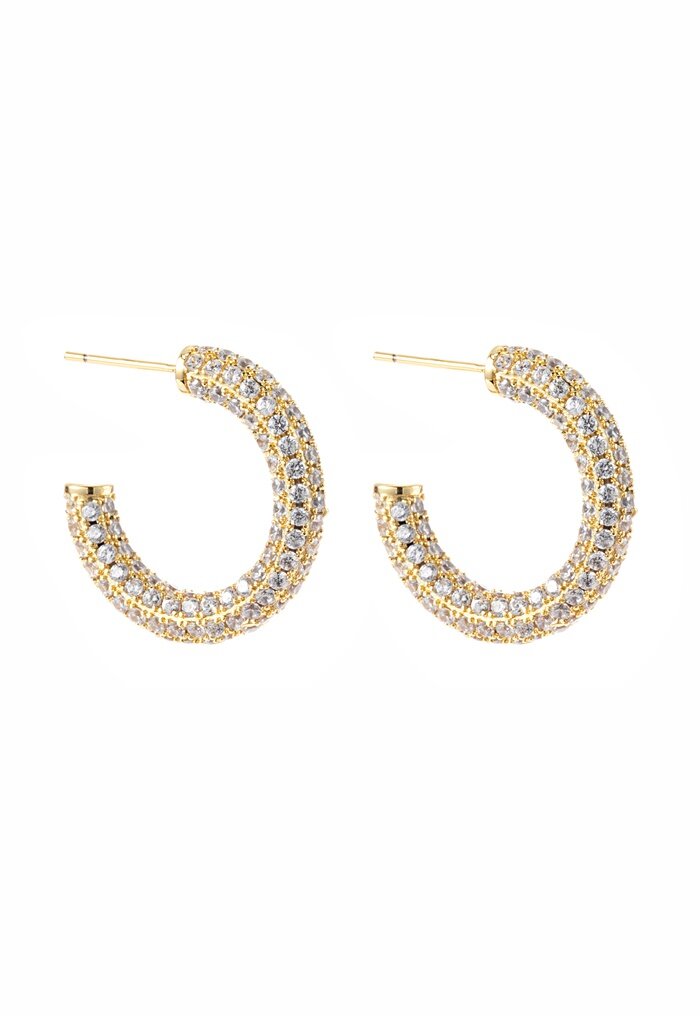 BY JOLIMA Monaco Pave Hoops 23 mm