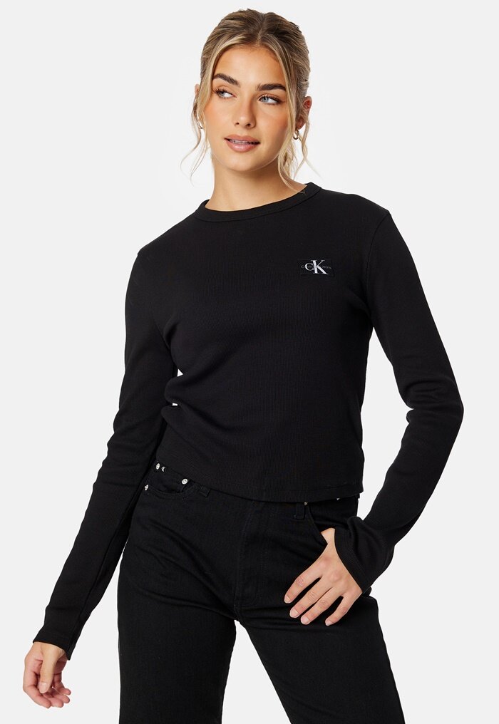 Calvin Klein Jeans Bubbleroom Label - Long Rib Woven Sleeve